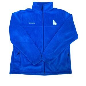 Columbia men's Los Angeles Dodgers Mountain full zip fleece blue jacket 2.0 XL